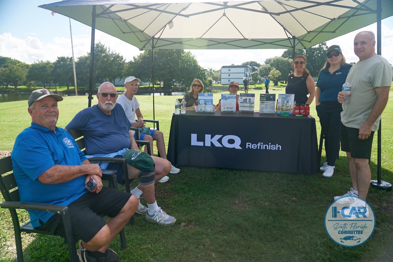A sponsor tent on the course at the tournament