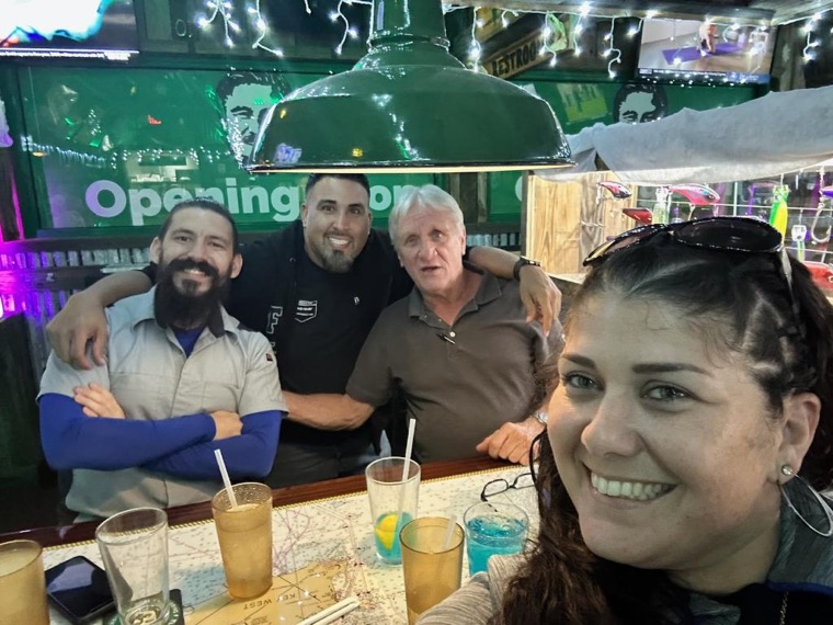 Purvis O'Brien with friends from the trade