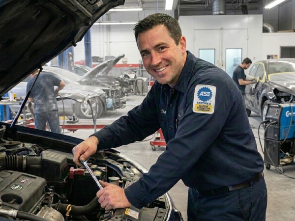 ASE Certified Technician in Shop